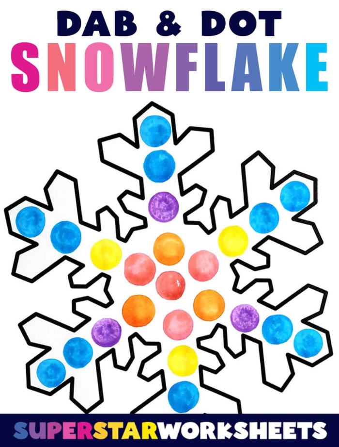 Engaging counting activity for young learners featuring a snowflake design Snowflake Dot-to-Dot worksheet for kindergarten phonics practice during Christmas