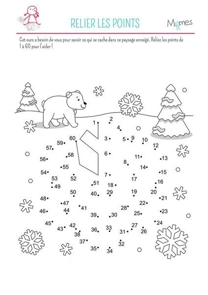 Engaging counting activity for children during Christmas break Snowflake Dot-to-Dot worksheet for kindergarten phonics practice