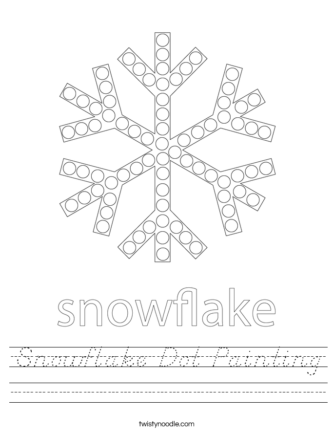 Engaging counting activity for kids during the Christmas season Snowflake dot-to-dot worksheet for kindergarten phonics and counting practice