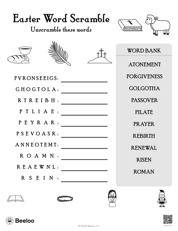 Unscramble Easter Words Worksheet for Kindergarteners Number 5 Kindergarten students practicing spelling with a colorful Easter word scramble activity page