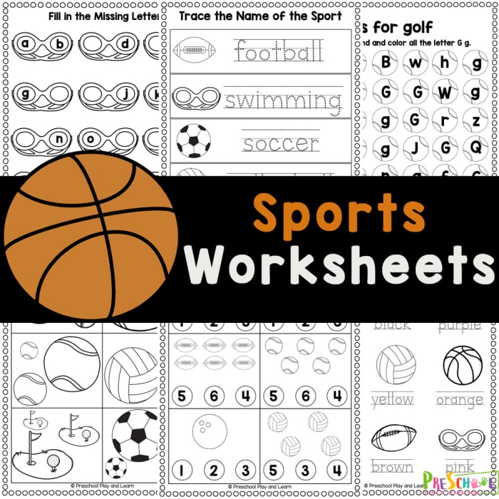 Colorful Sports Math worksheet for Kindergarten focusing on addition of numbers 0 to 10. Engaging addition practice for young learners in a fun sports theme.