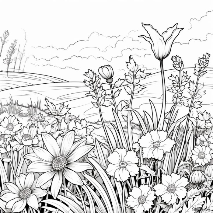 Mixed Operations worksheet for Kindergarten A cheerful coloring page showcasing vibrant spring roses and two friendly ladybugs for kindergarten students. Spring Roses Coloring Page worksheet for mixed operations in kindergarten.