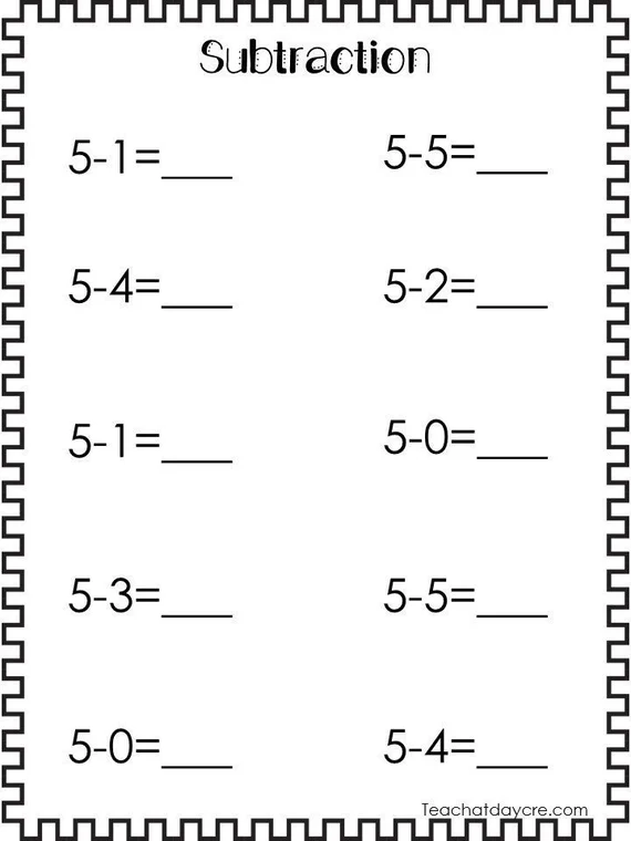 Kindergarten life science worksheet for practicing subtraction to 10 by crossing out objects