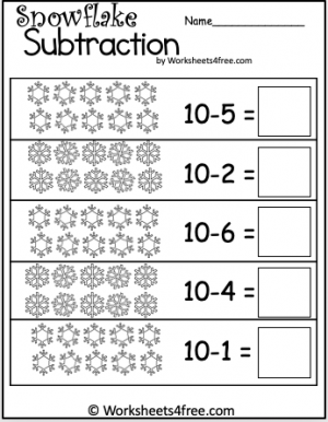 Kindergarten math worksheet for practicing subtraction to 10 by crossing out life science images