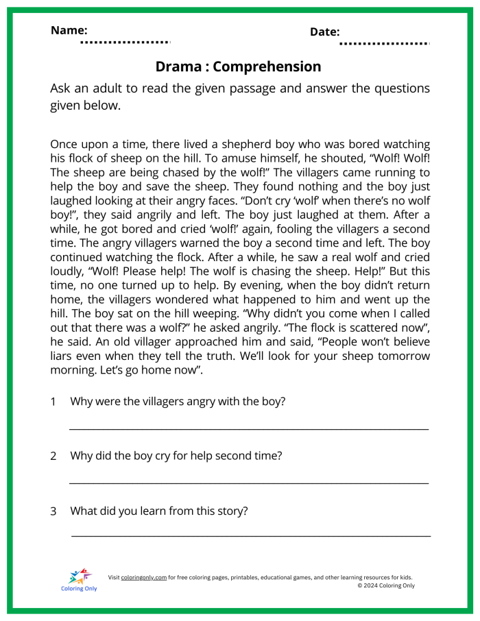 Television Show Comprehension Questions worksheet for kindergarten addition skills