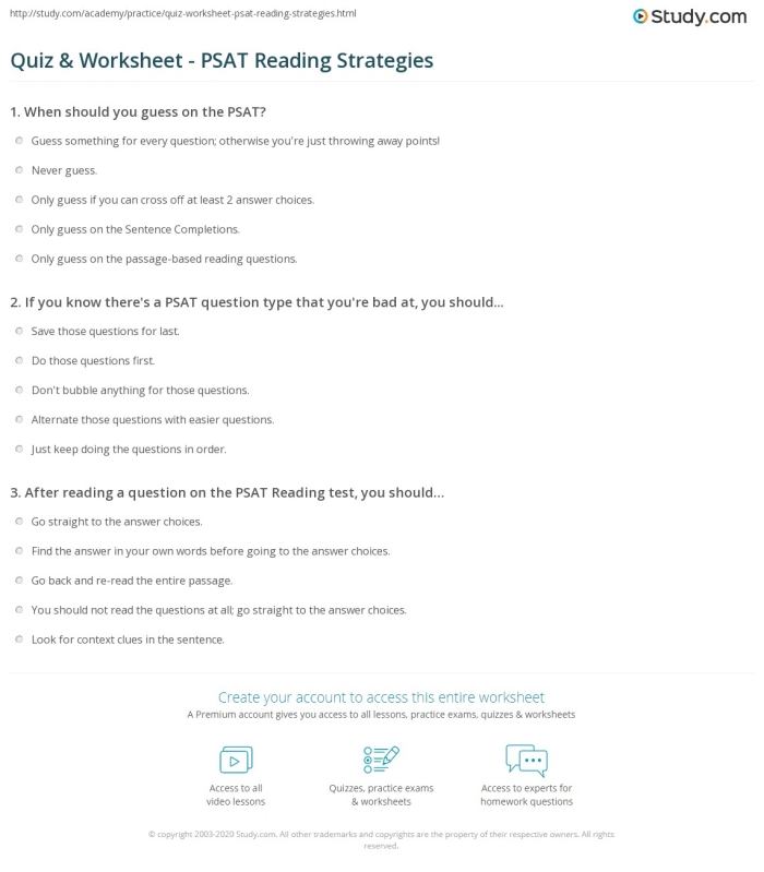 Five Tips for Calmer Test-Taking Worksheet for Kids Worksheet with five calming tips for kindergarten test-taking