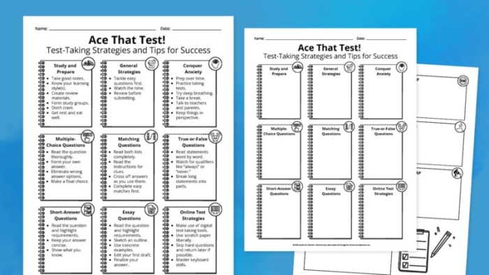 Five Tips for Calmer Test-Taking Worksheet for Young Learners Worksheet featuring five calming tips for test-taking in kindergarten
