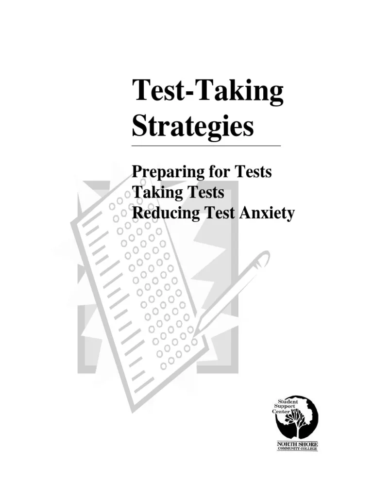 Calm and centered test-taking strategies for young learners Worksheet featuring five tips for calmer test-taking for kindergarten students