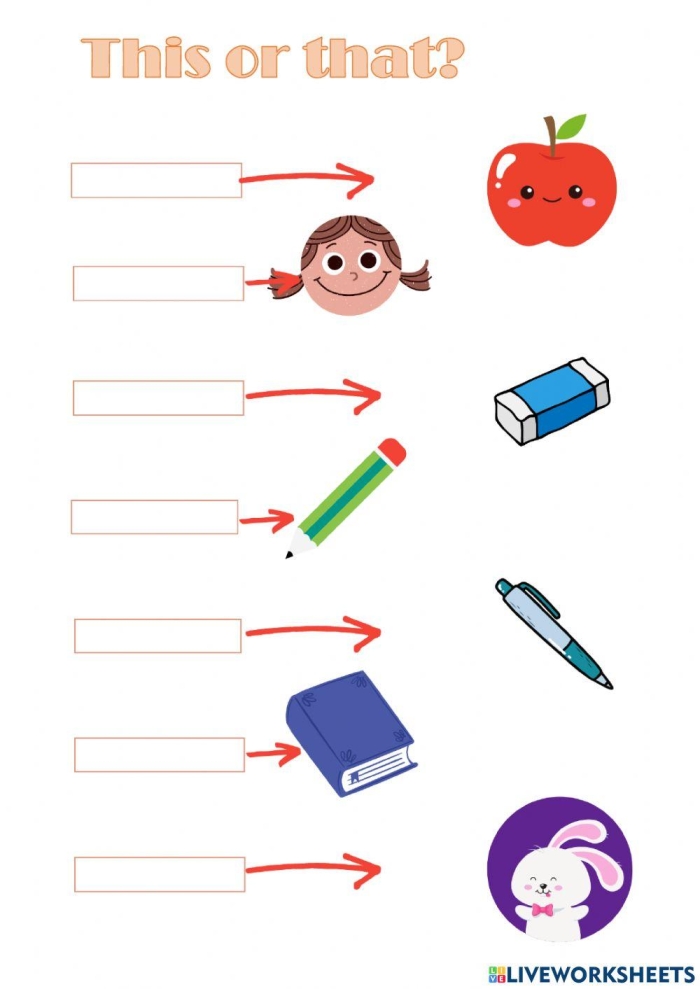 Addition This or That Worksheet 11 for Kindergarten Students Kindergarten addition worksheet featuring a this or that choice activity with writing space