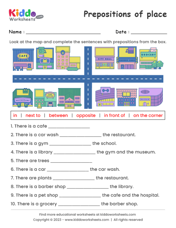 Kindergarten worksheet featuring creative art and drawing tasks to practice prepositional phrases about time and money
