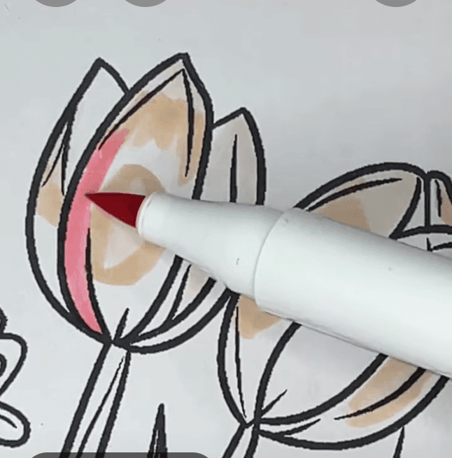 Easter Tulips Coloring Activity for Young Learners Colorful tulip flowers with Easter theme for kindergarten students to practice coloring skills