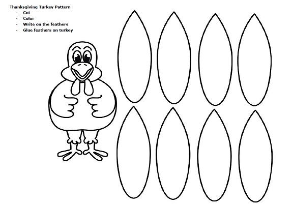 Cut-and-paste turkey worksheet featuring fun turkey body parts and pilgrim outfits for kids
