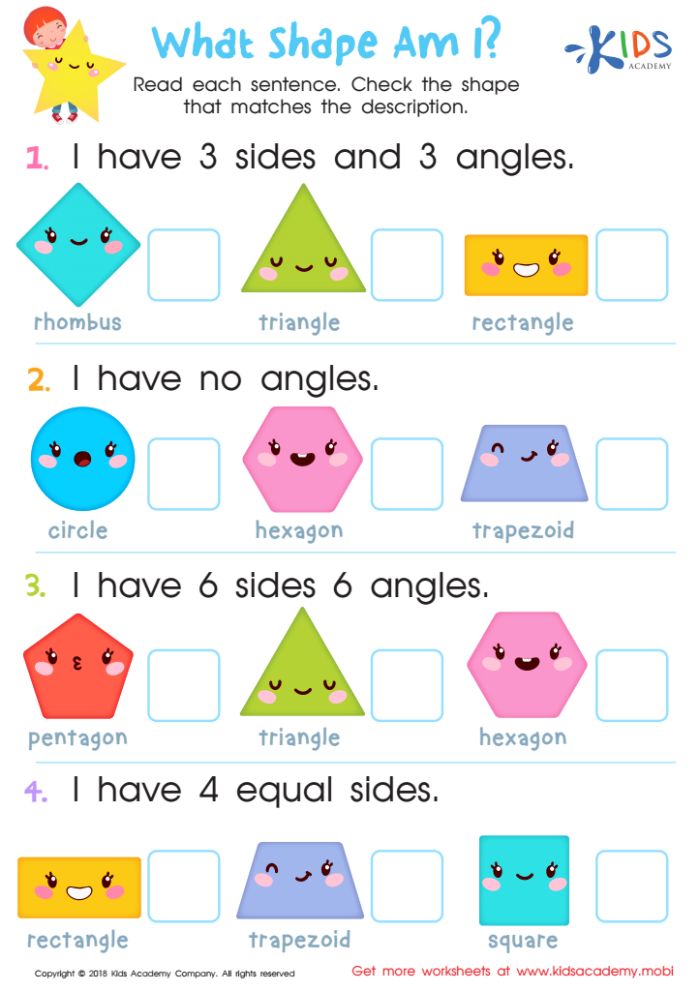 Engaging two-dimensional shapes maze for early learners Colorful maze worksheet for kindergarteners to identify two-dimensional shapes