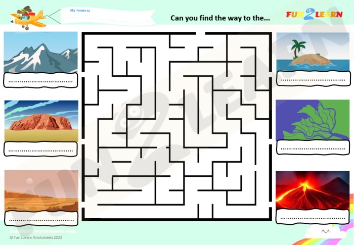 Engaging Two-Dimensional Shapes Maze for Addition Practice in Kindergarten Colorful maze worksheet featuring two-dimensional shapes for kindergarten students