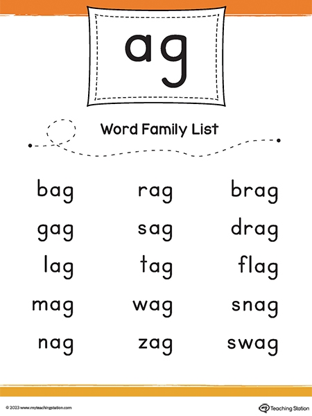 Worksheet featuring word family "-ug" for kindergarten students