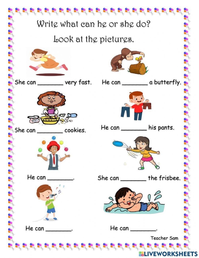 Kindergarten vocabulary cards for constructing words sight word practice