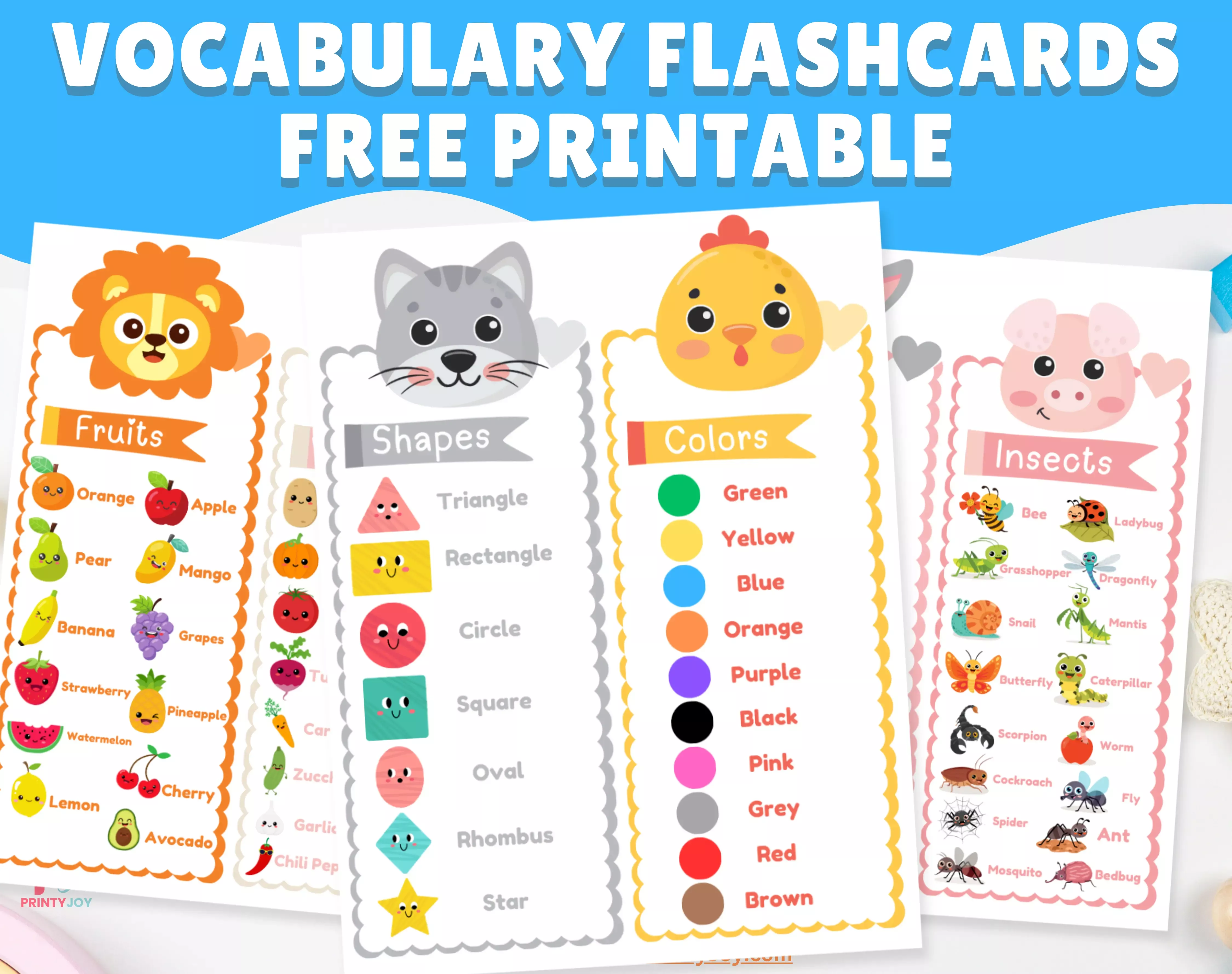 Kindergarten vocabulary cards for constructing words in a sight word lesson