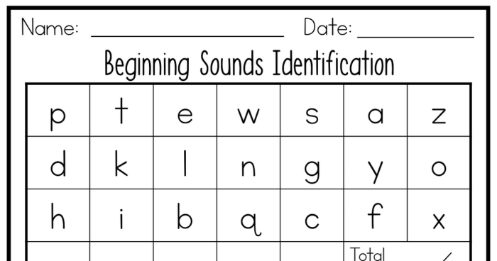 Letter Sound Assessment Worksheet for Kindergarten Word Families 6 Kindergarten student completing a letter sound assessment worksheet for word families
