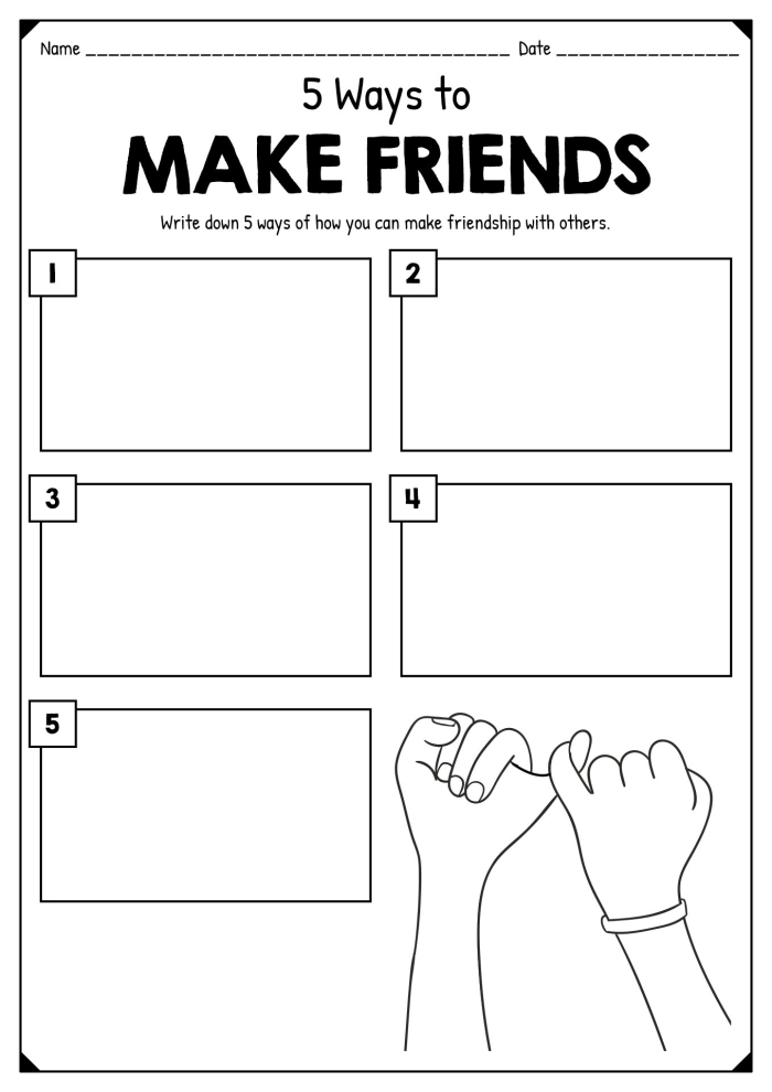 Second Grade Worksheet Activity Showing Kids Celebrating Friendship Through Kind Gestures Two second grade students smiling and giving each other a high five as an example of cheering friends up through kindness