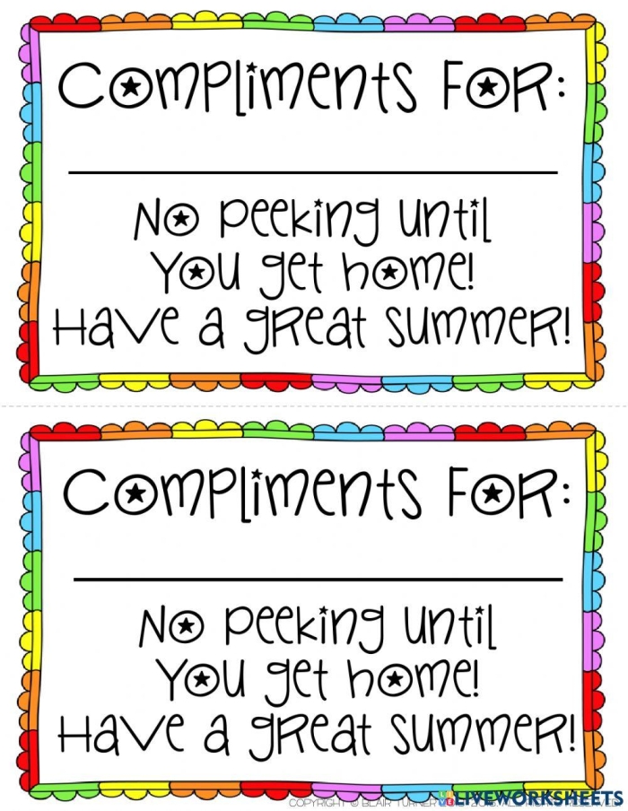 ALT text: Kindergarten social emotional learning worksheet showing three sections for students to draw pictures and write kind words for a friend, teacher, and family member