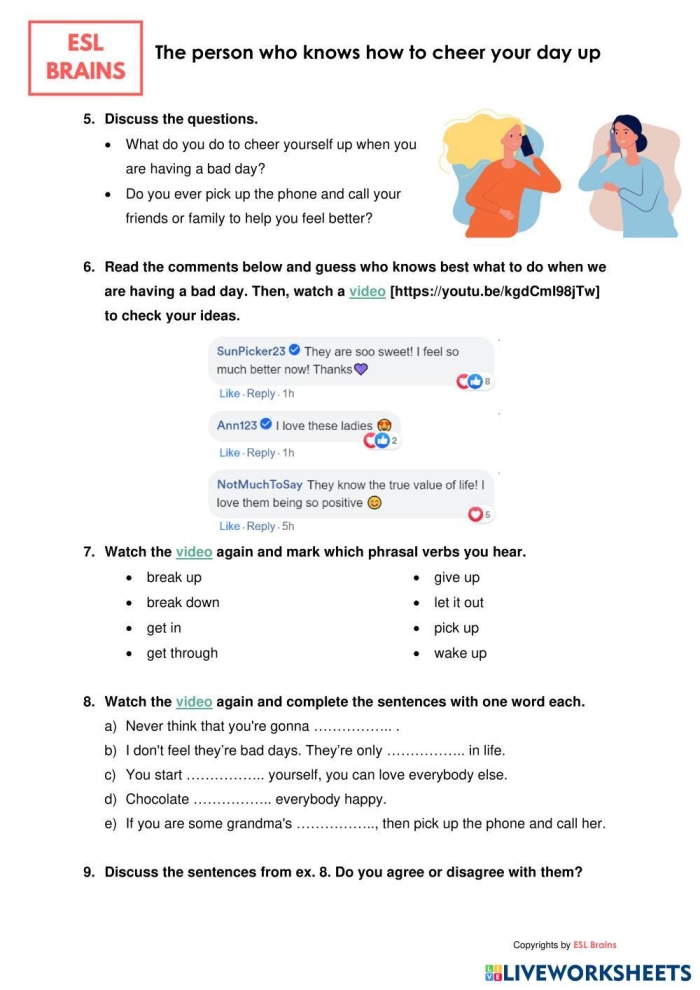 Second Grade Writing Activity on Acts of Kindness for Friends Two second grade students smiling and giving each other a high five as an example of cheering friends up with kindness
