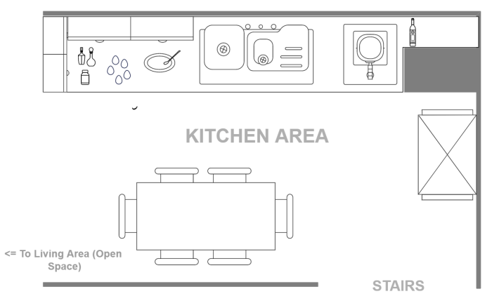 Calculating Area in the Kitchen worksheet for Fourth Grade