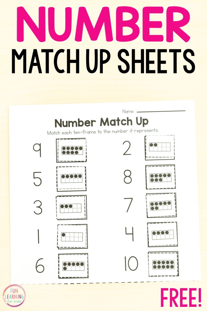 Worksheet for teaching the number 2 with fun fraction examples for Pre-K students