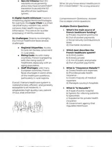 Educational worksheet for identifying body parts in French for third graders