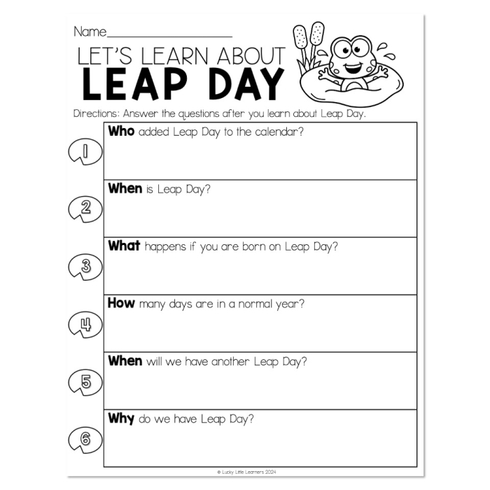 Why is There a Leap Year? worksheet for Second Grade