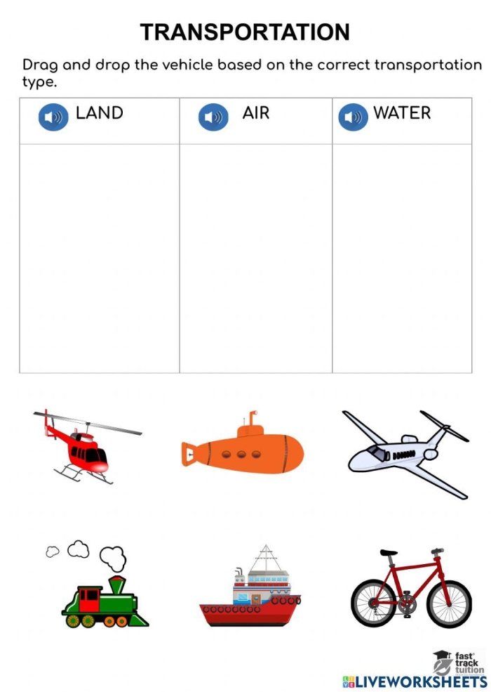 Learn About Transportation worksheet for Pre-K students, image 16 Worksheet for matching individuals with their modes of transportation for preschoolers