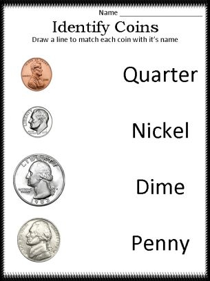 Kindergarten students practicing counting and writing with a Learn the Coins The Dime worksheet