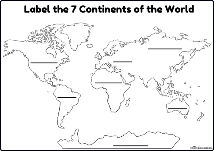 Label the continents with this engaging cut-and-paste worksheet for first graders