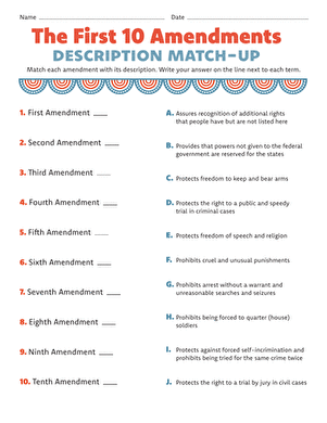 Interactive learning activity for second graders on the First Amendment Children engaging with a First Amendment worksheet featuring a word scramble and comprehension questions