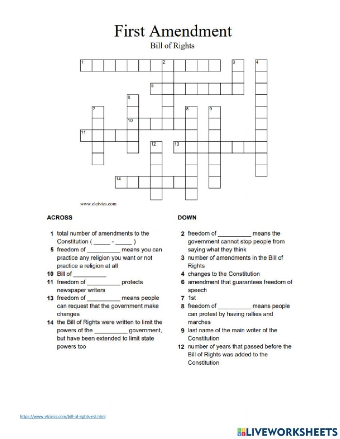 Worksheet image illustrating second graders learning the First Amendment through fun activities Children engaging with a Learn the First Amendment worksheet featuring a word scramble and comprehension questions