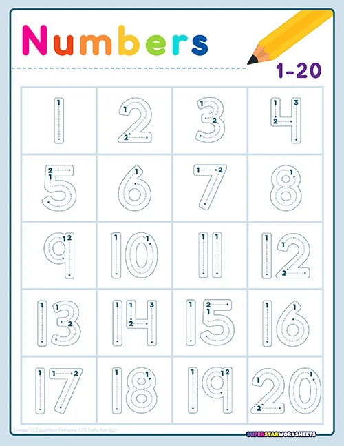 Worksheet for teaching the number 3 with engaging visuals for Pre-K children