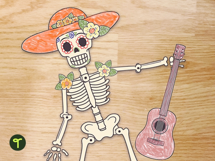 Fill-in-the-blank skull diagram for learning about the bone structure in fifth grade life science