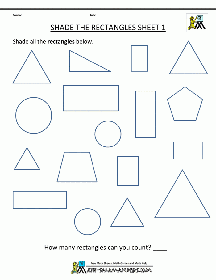 First grade worksheet showing how to draw common objects using basic geometry shapes