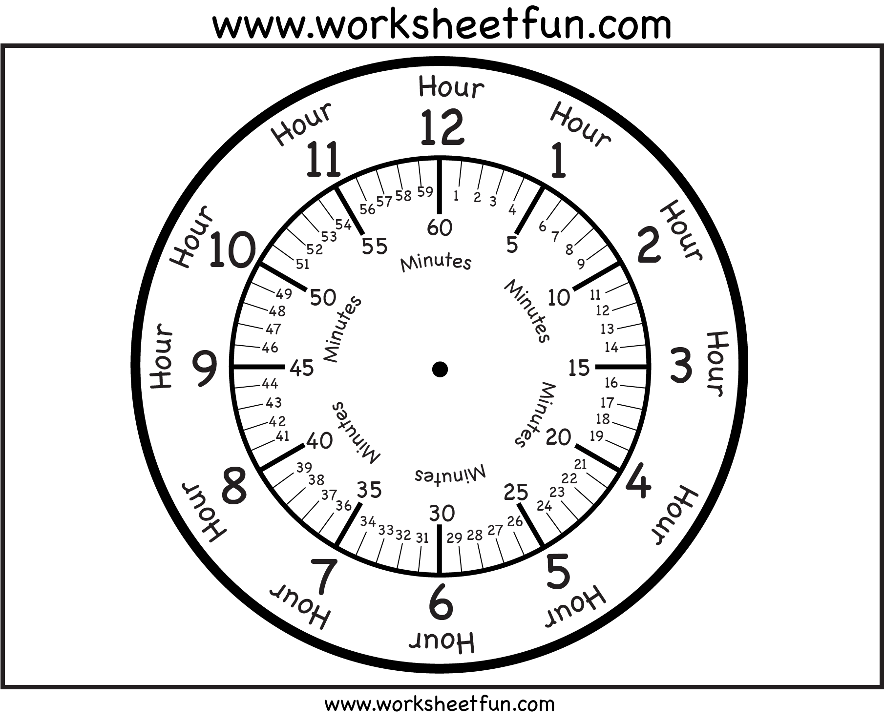 Clock Practice Worksheet Number 16 for Kindergarten Students Kindergarten worksheet for practicing drawing clock hands to tell time