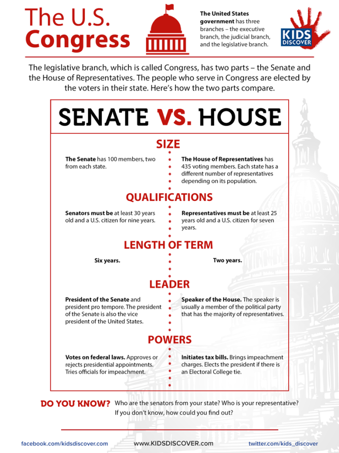 The Legislative Branch Two Chambers of Congress Learning Activity for Middle School Civics Sixth grade students studying the two chambers of Congress and legislative branch structure on a civics worksheet