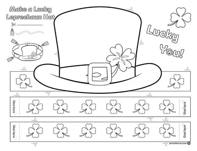 Leprechaun Coloring Page worksheet for first graders celebrating St. Patrick's Day