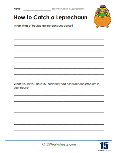 Leprechaun matching pairs challenge for early learners Kindergarten student matching pairs of identical leprechauns on a worksheet activity