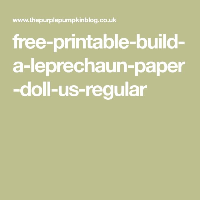 Fun and engaging leprechaun paper doll activity for young learners Leprechaun paper doll worksheet for kindergarten celebrating St. Patrick's Day