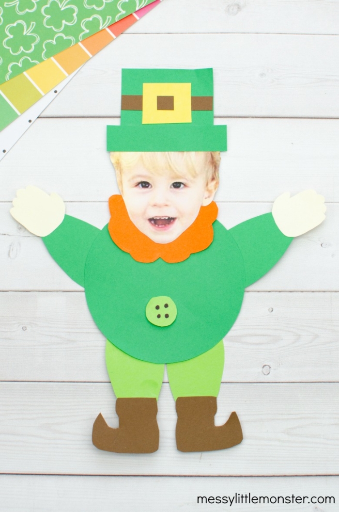 Fun and engaging leprechaun paper doll activity for young learners Leprechaun paper doll worksheet for kindergarten celebrating St. Patty's Day