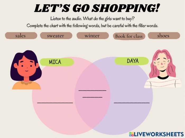 Let's Go Shopping! worksheet for practicing percentage skills in engineering and science inquiry Worksheet for calculating discounts on various products for sixth graders