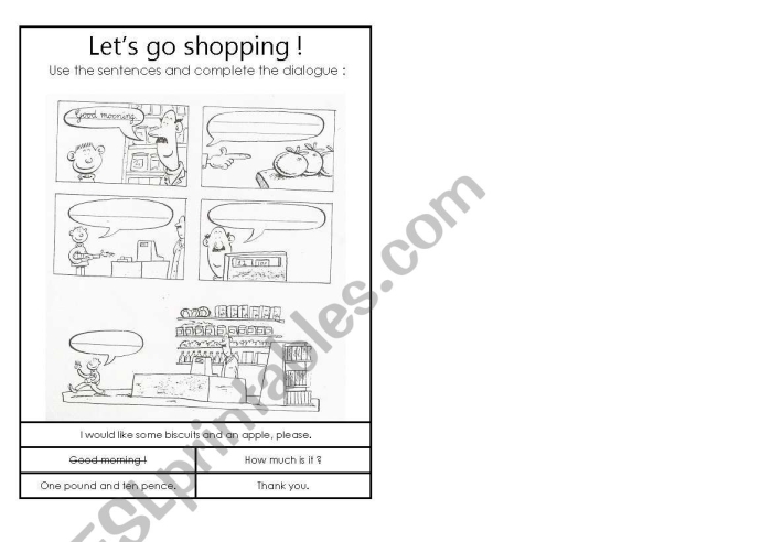 Let's Go Shopping! worksheet for sixth graders focusing on engineering and science inquiry Worksheet for practicing percentage calculations through discounts on various items