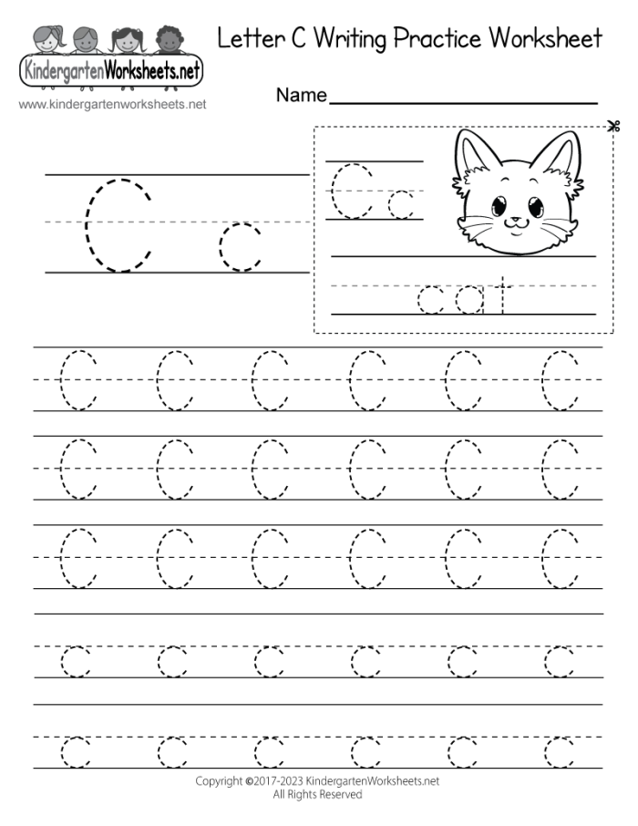 Patterns worksheet for Pre-K A colorful worksheet featuring the letter C for preschoolers to learn and color. Engaging "C Is For..." activity for early alphabet recognition.
