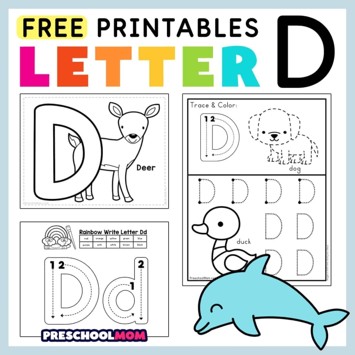 Hands-on Letter D worksheet for preschool and early grade education Worksheet for finding words that begin with the letter D in a fun activity for young learners