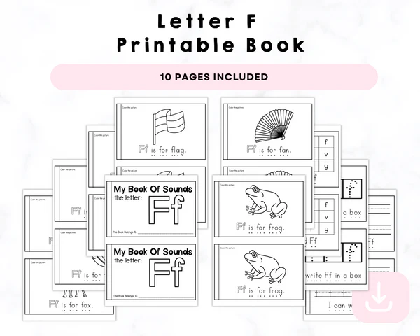 Interactive activity for preschoolers focusing on the letter F Worksheet featuring the letter F with words for early learners to find