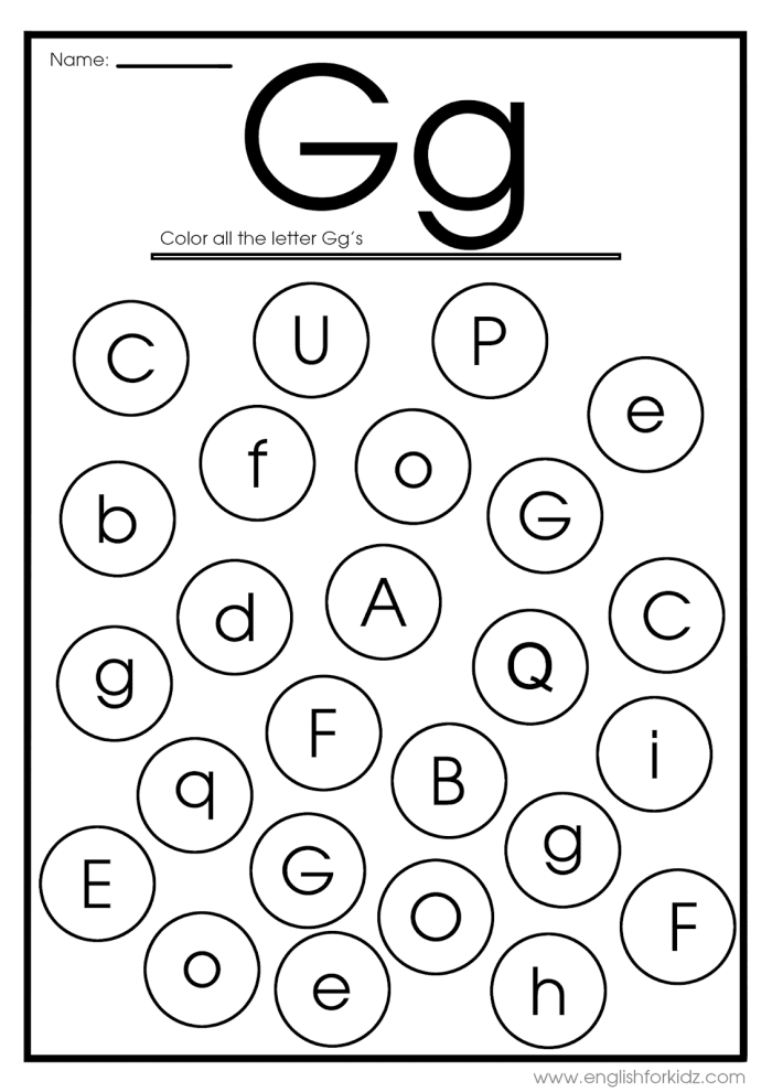 Letter G Maze Worksheet 21: Help Mother Giraffe Find Her Calf Mother giraffe navigating through letter G shaped maze to reach baby giraffe in this pre-K worksheet activity