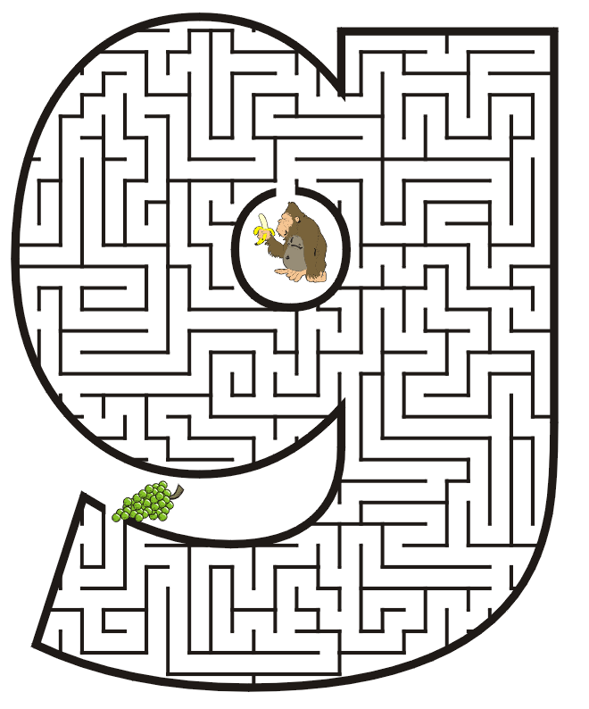 Letter G Maze Worksheet 2 for Preschoolers Pre-K Letter G maze worksheet featuring a mother giraffe searching for her calf